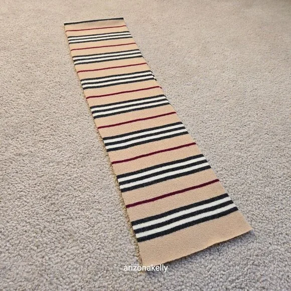 Burberry Rare Vintage KNIT Lambswool Scarf PERFECT - Picture 10 of 11